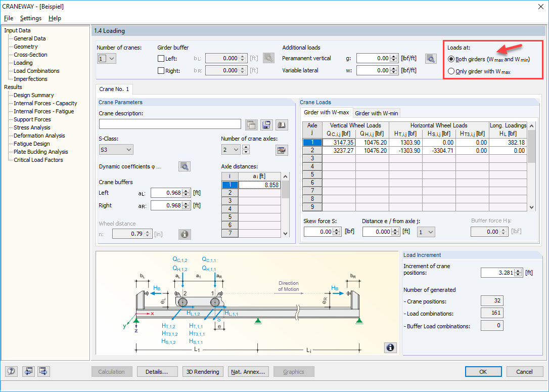 Setting Design of both Crane Runway Girders
