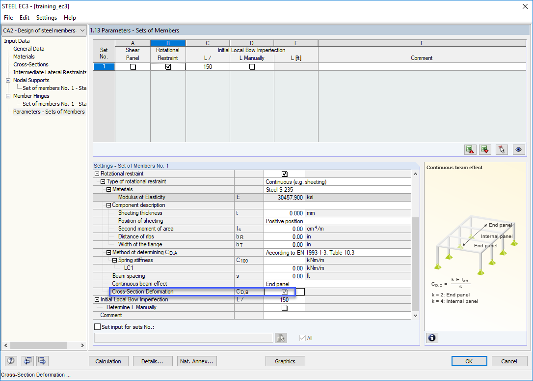 Considering Cross-Section Deformation