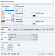 Continuous Beam Generator