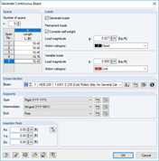 Continuous Beam Generator