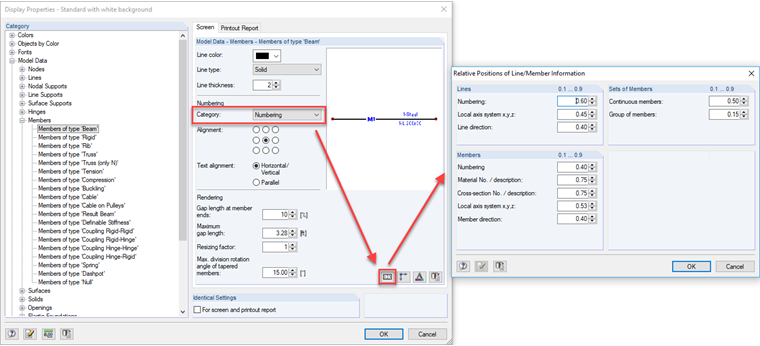 Setting Relative Positions of Member Information