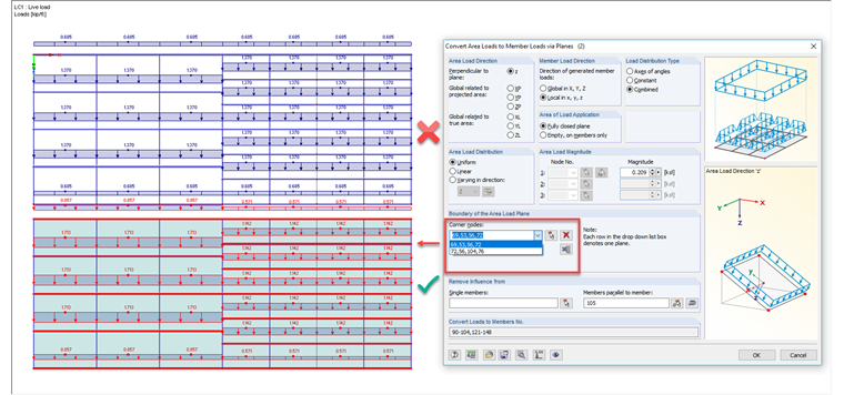 Generating Surface Loads in Sections