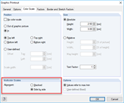 Arranging Multicolor Scales for Printout