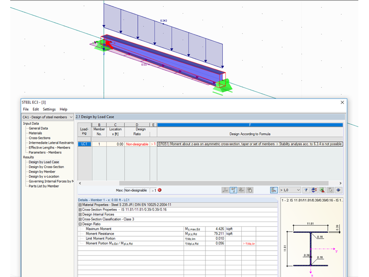 Note for Tapered Member with Transverse Bending