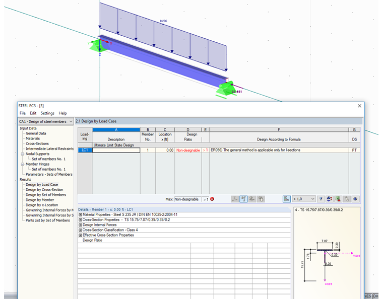 Note for Design of Non-I-Section with General Method in Germany