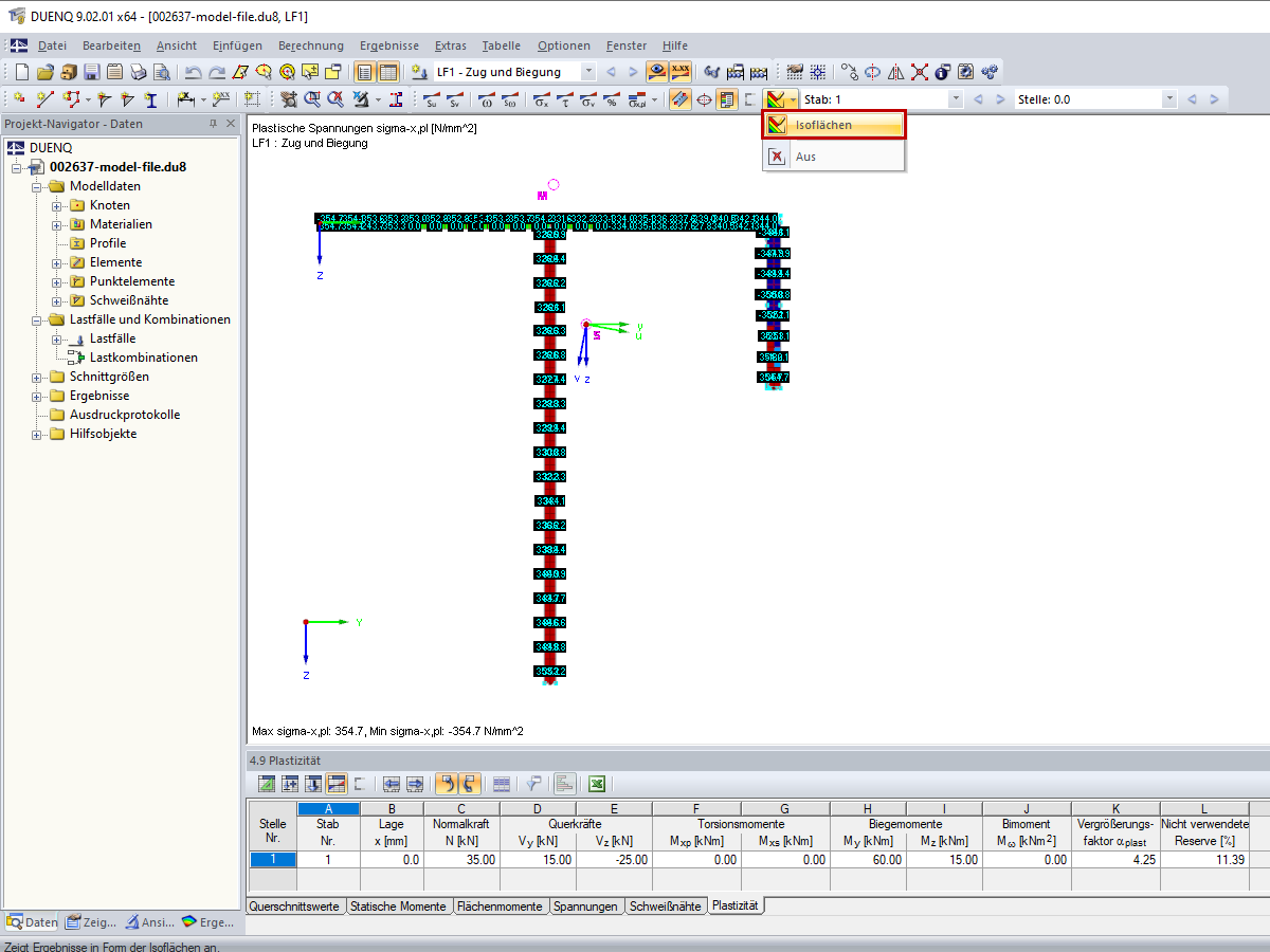Activating Display Type "Isobands" in Toolbar
