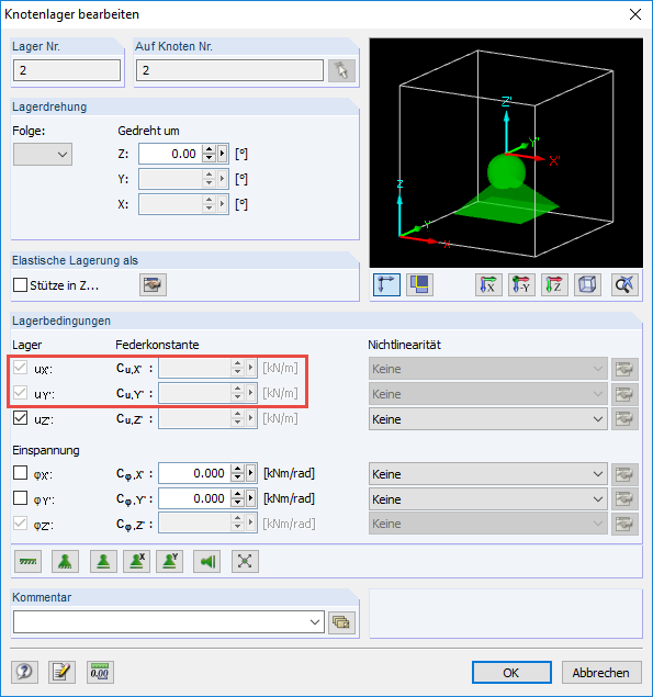 Defining Nodal Supports