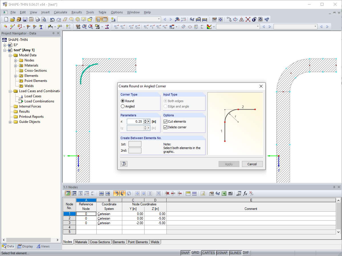 Creating Round or Angled Corner