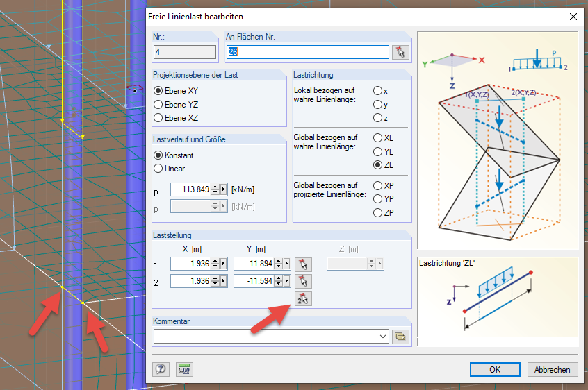 Setting Free Line Load Safely via [Select] Tool