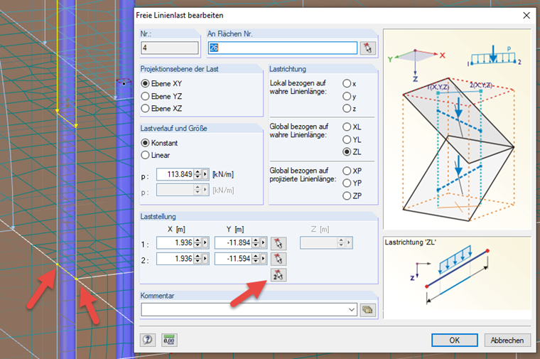 Setting Free Line Load Safely via [Select] Tool