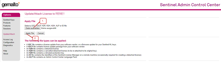 Uploading Update in ACC
