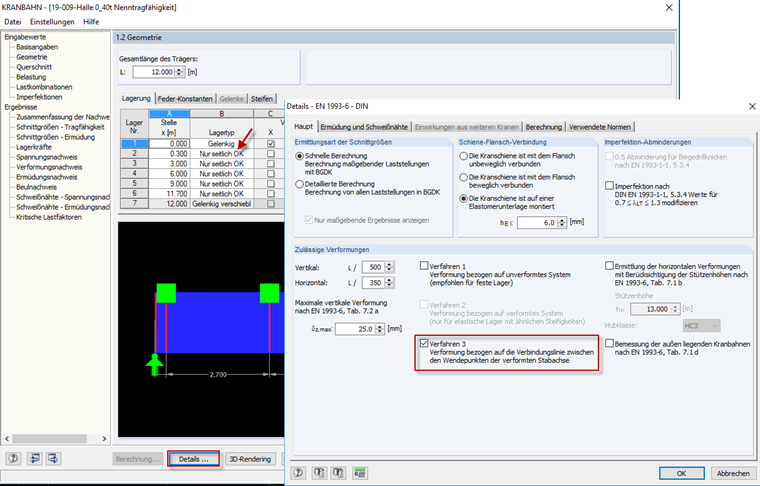 Details Setting for Allowable Deformation