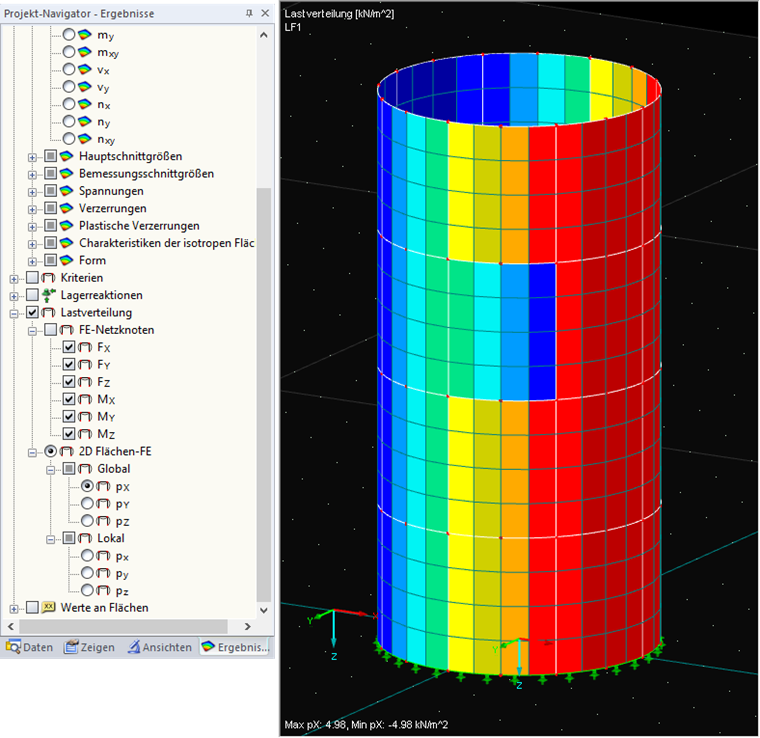 Using Result Type "Load Distribution" to Find Incorrect Loads