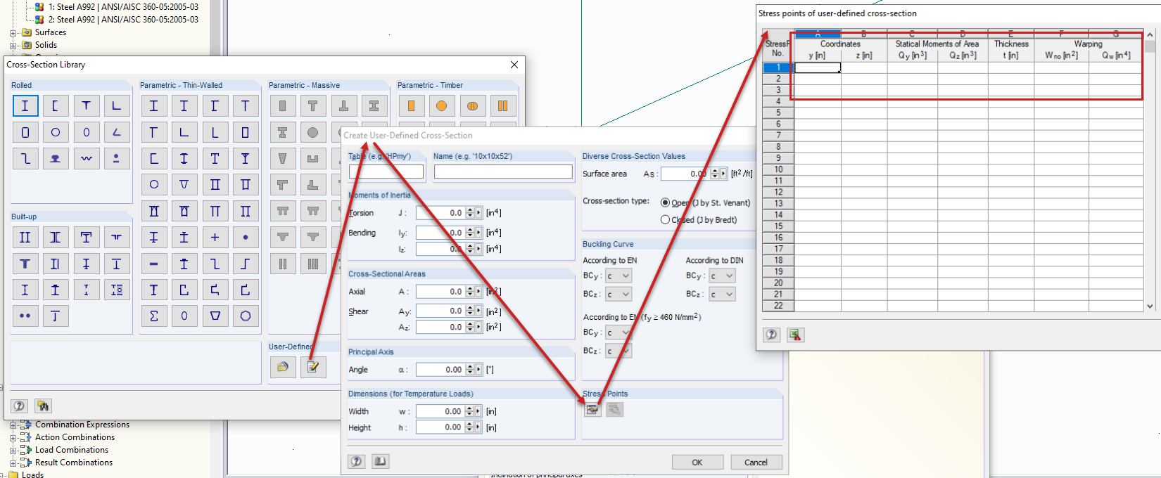 Creating User-Defined Cross-Section
