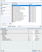 Material Library with Various Soil Material