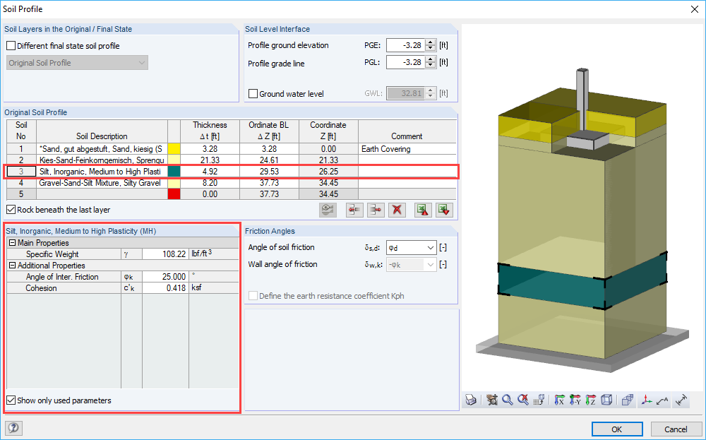 Adjusting Soil Parameters for Respective Soil Layer