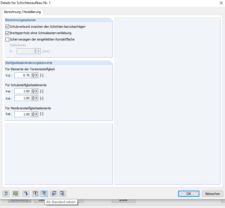 Setting Option for Glue at Narrow Sides as Default