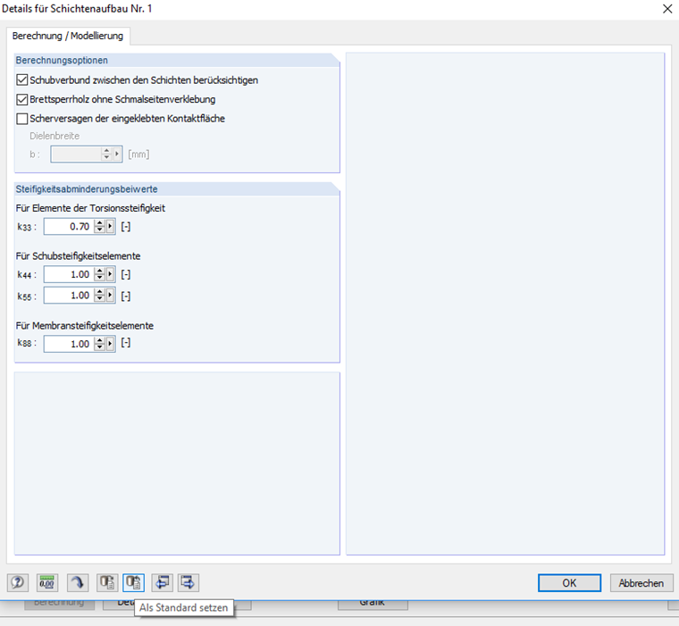 Setting Option for Glue at Narrow Sides as Default