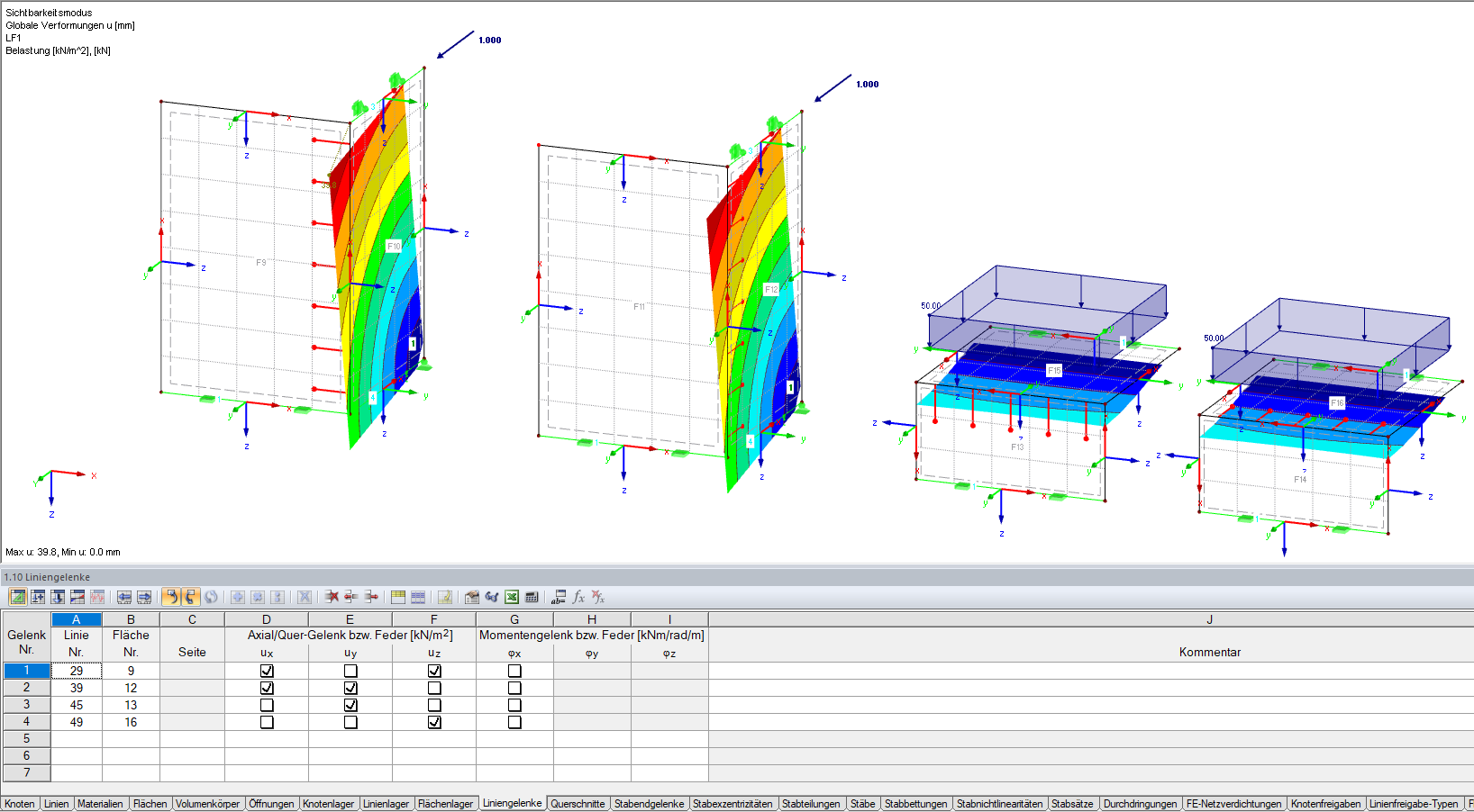 Orientation of Line Hinges