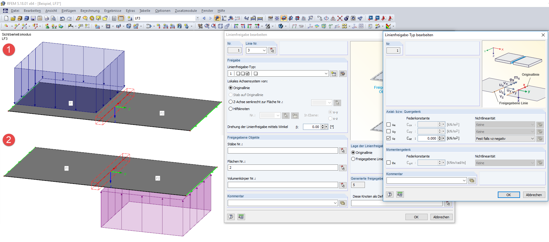 Example of Line Release