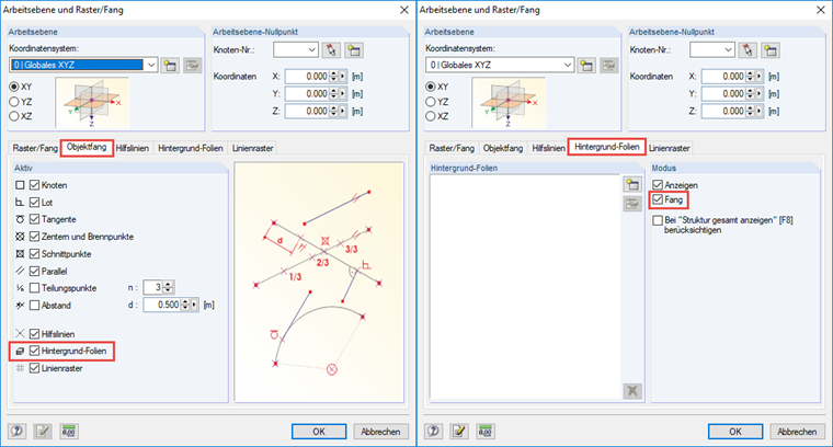 Settings of Object Snap
