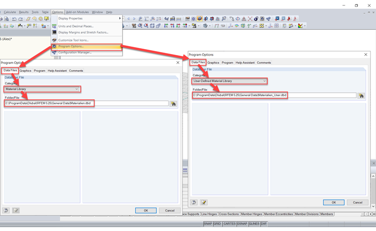 Inserting Material Databases
