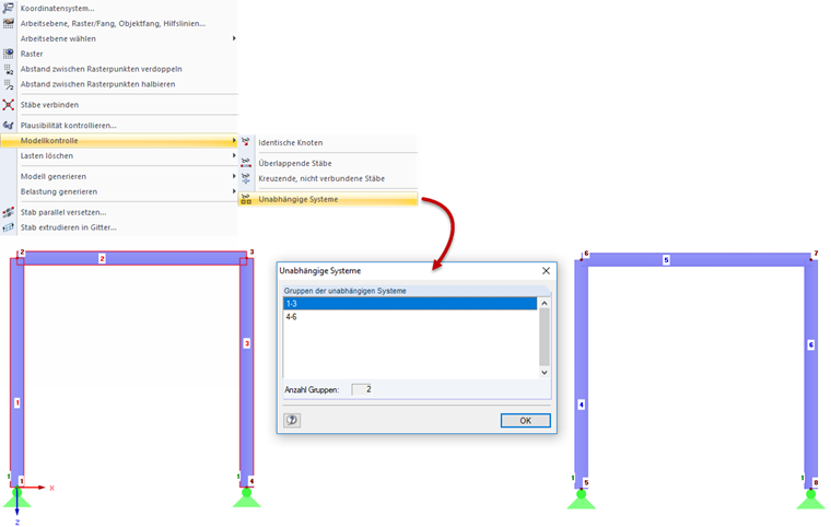 Function "Independent Systems" for Recognition of Partial Models