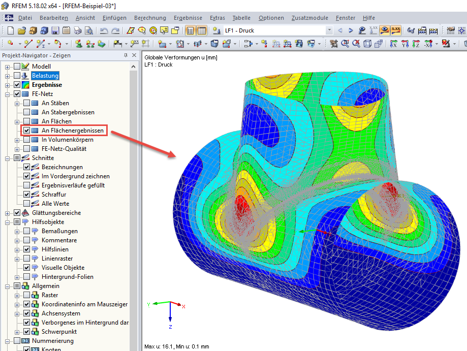 FE Mesh on Surface Results