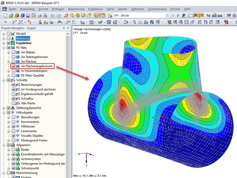 FE Mesh on Surface Results