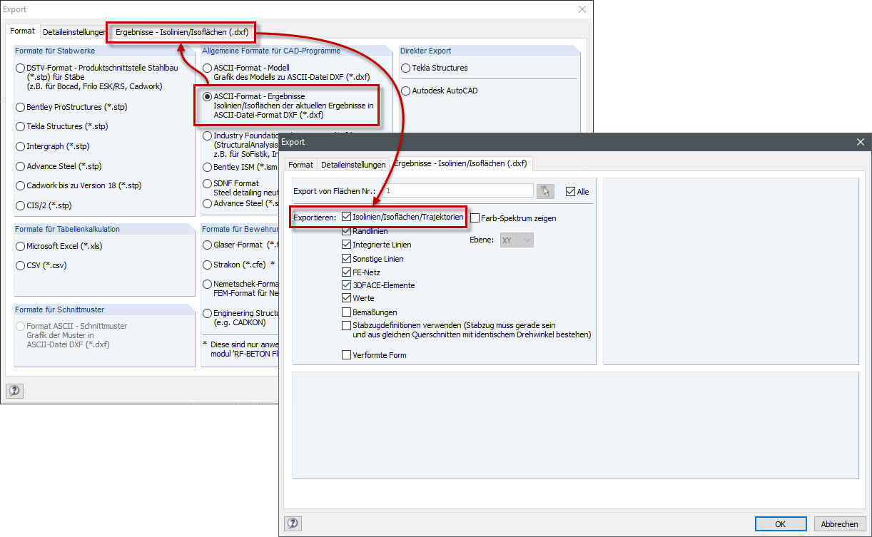 Exporting Results of Surface Design