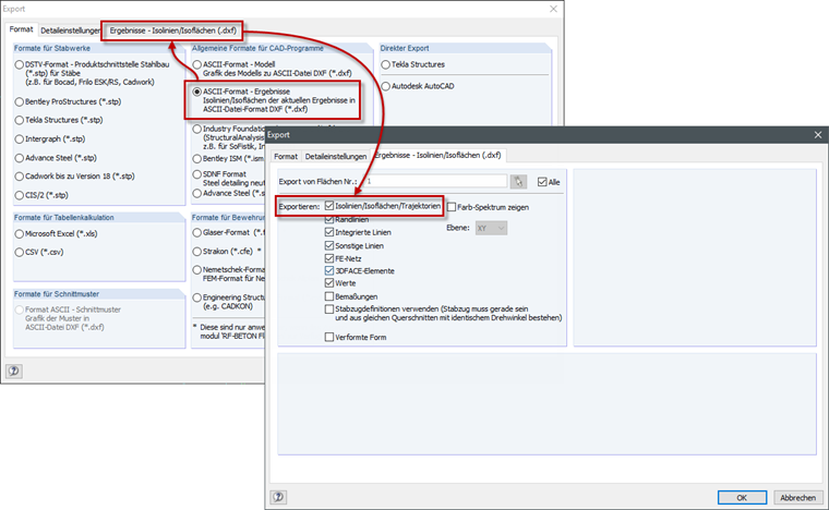 Exporting Results of Surface Design