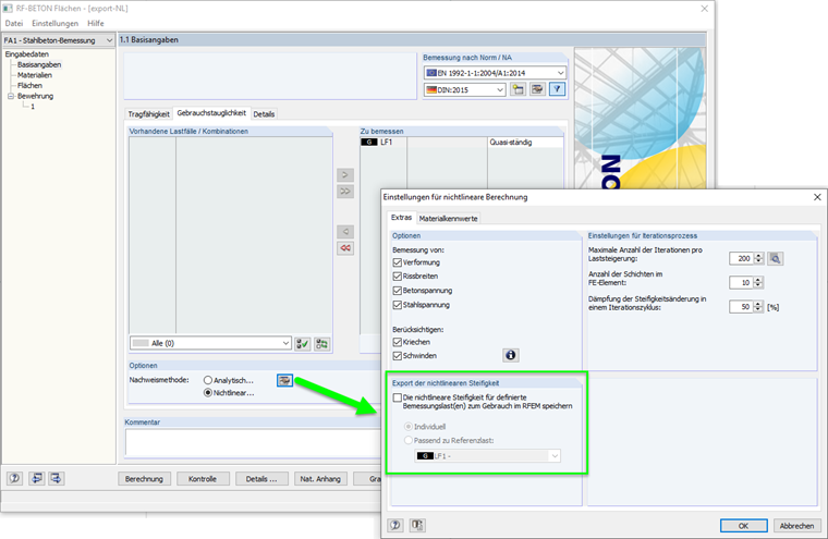 Option to Export Stiffness