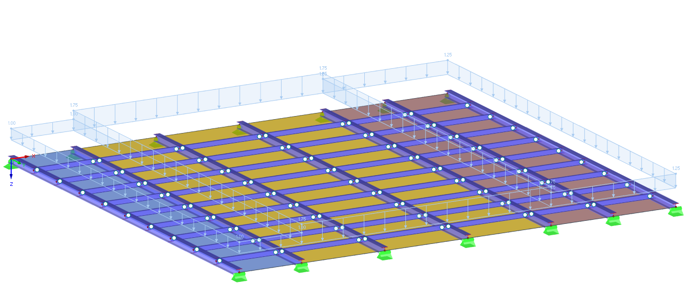 Grillage with Various Load Areas