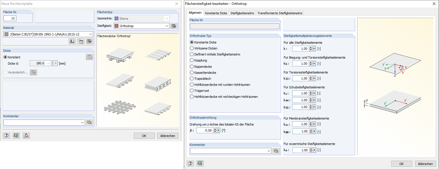 Creating Orthotropic Surface