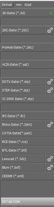 Export from cadwork via RS-COM