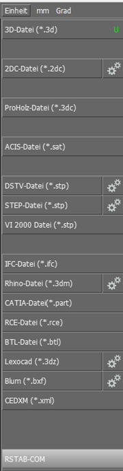 Export from cadwork via RS-COM