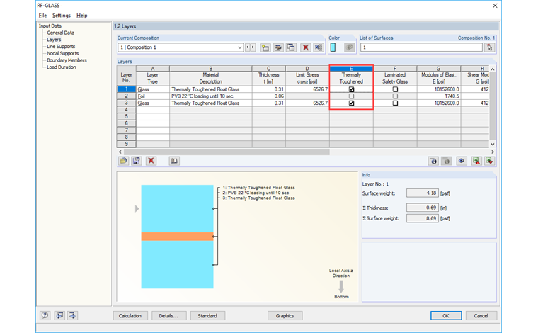Option "Thermally Toughened"