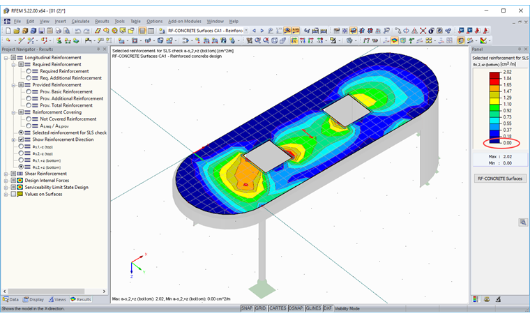 Reinforcement Applied for SLS Design Checks