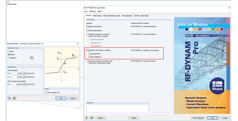 Considering Nonlinear Material Models in RF-DYNAM Pro