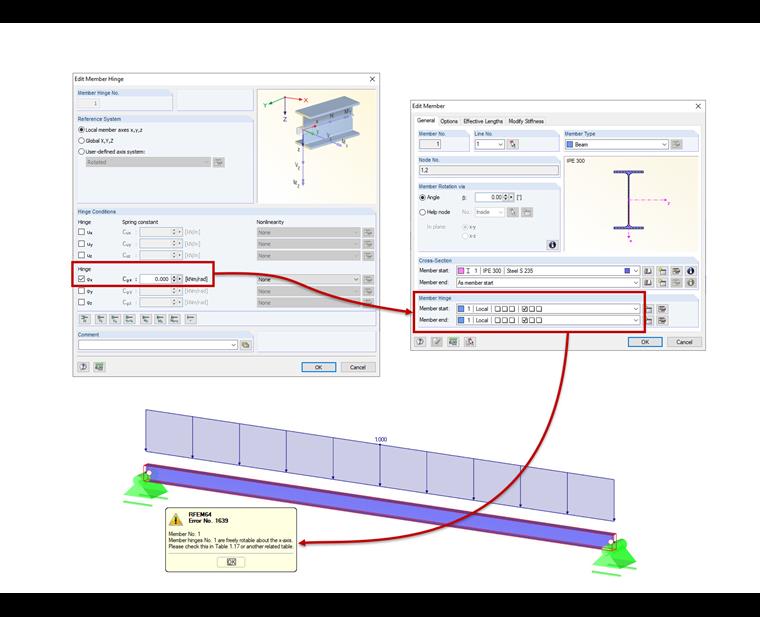 Entering Torsional Releases on Start and End Nodes