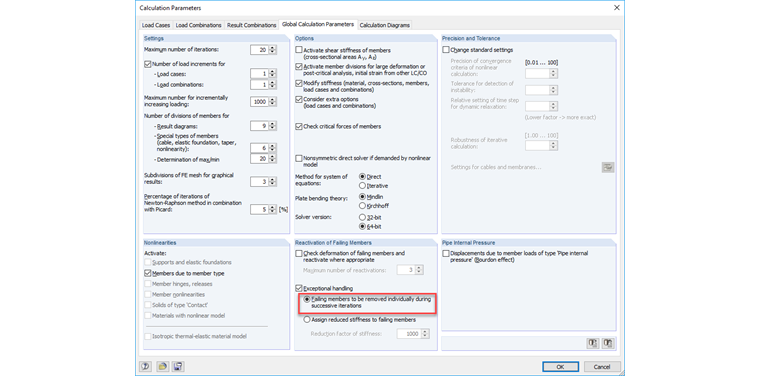 Calculation Parameters