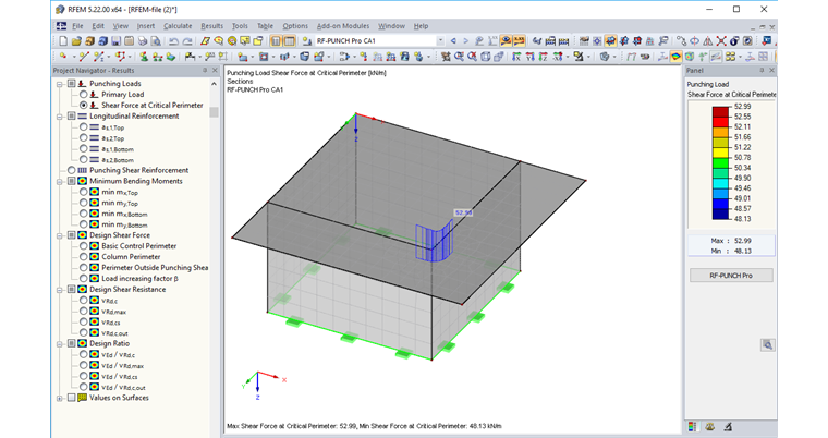 Distribution of Shear Forces in Basic Control Perimeter at Wall Corner