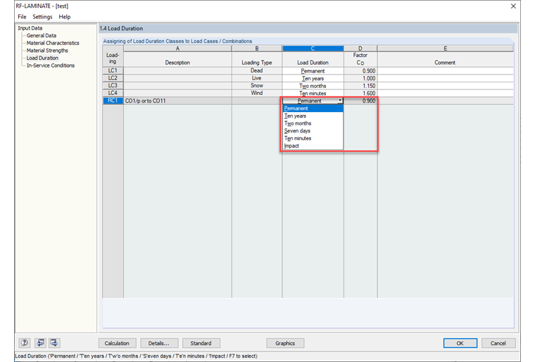 Default Setting for Enveloping Result Combinations