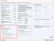 Calculation Parameters with Nonlinearities in Entered Structure