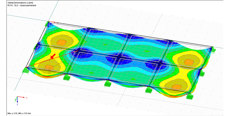 Member Integrated into Surface for Evaluating Table 4.4 "Members - Local Deformations"