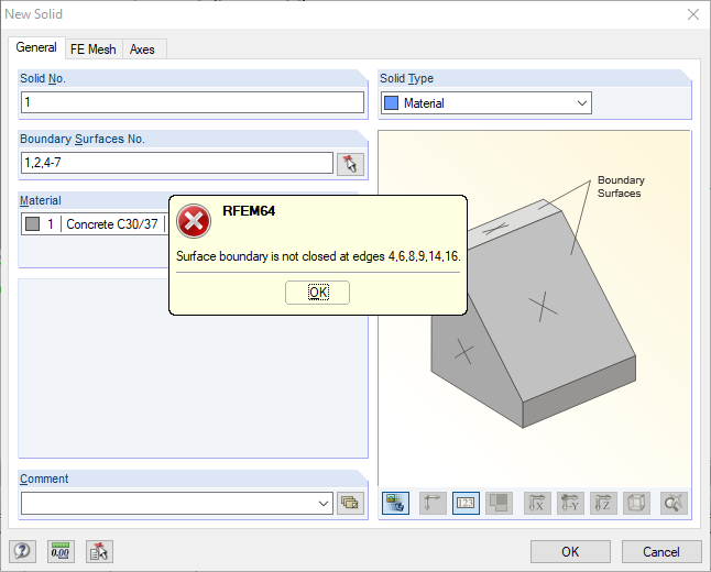 Solid Boundary Surfaces not Closed
