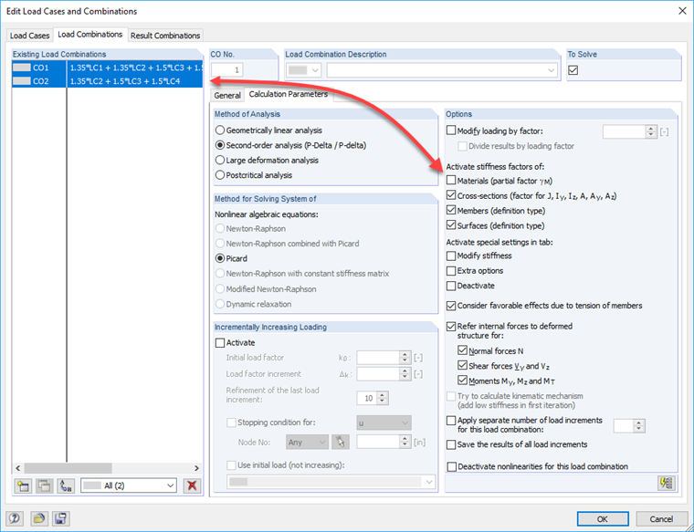 Calculation Parameters
