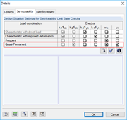 Design Situation Settings for SLS Checks