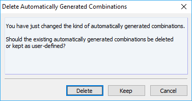 Query to Previously Created Combinations