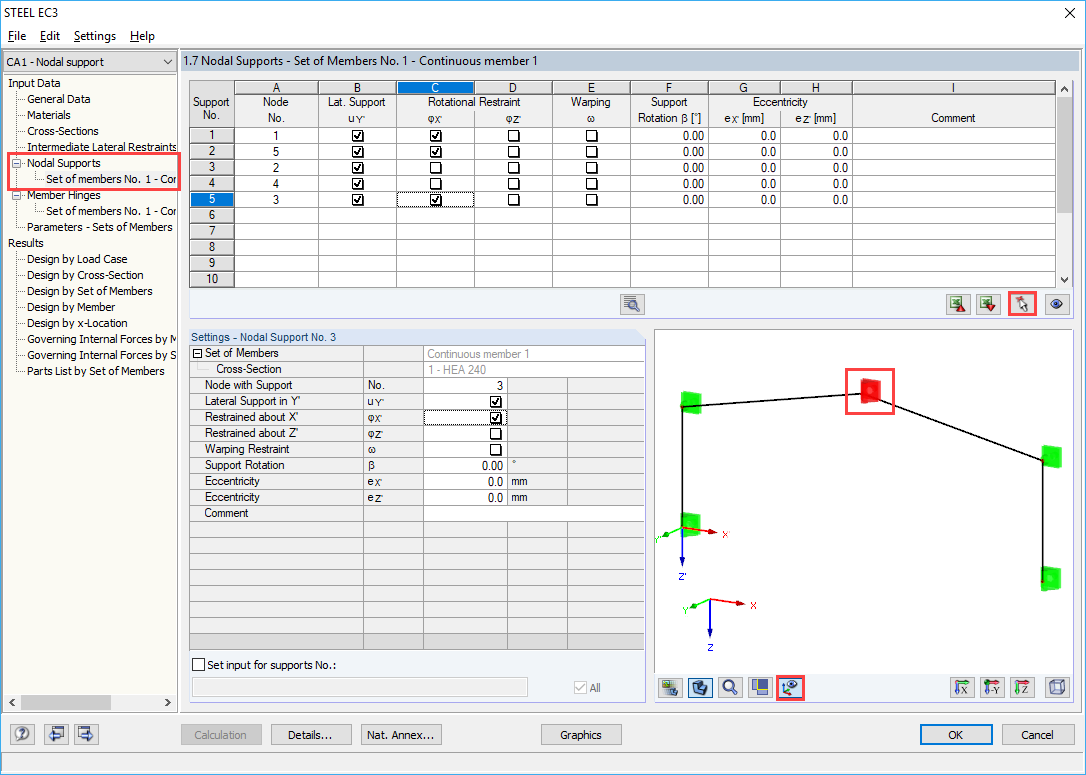 Defining Nodal Supports